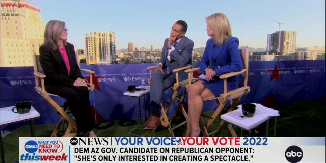 Katie Hobbs defended her refusal to debate Kari Lake while appearing on "GMA3: What You Need To Know" Friday