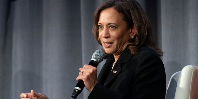 Vice President Kamala Harris speaks at the DNC Women's Leadership Forum, Sept. 30, 2022, in Washington.