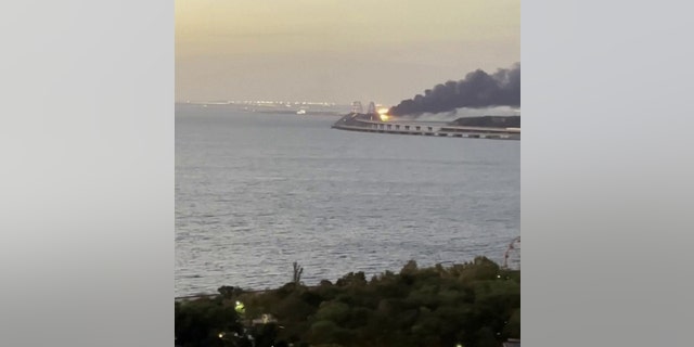 Authorities suspended travel on the Kerch Bridge after explosion.