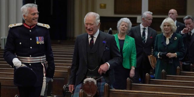 King Charles III and Camilla, queen consort, visit Dunfermline Abbey, to mark its 950th anniversary.