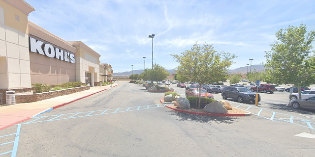 The Kohl's parking lot in Palmdale, California, where the stabbing was reported.