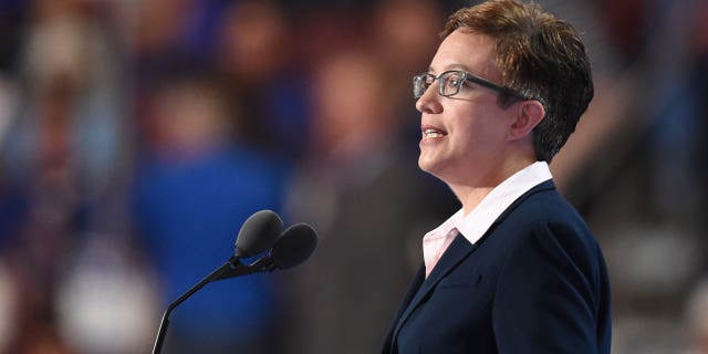 Tina Kotek speaks during the Democratic National Convention at Wells Fargo Center in Philadelphia on July 25, 2016.