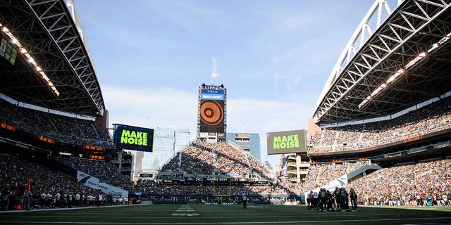 A general view as the Atlanta Falcons play the Seattle Seahawks during the second half of the game at Lumen Field on Sept. 25, 2022 in Seattle, Washington.