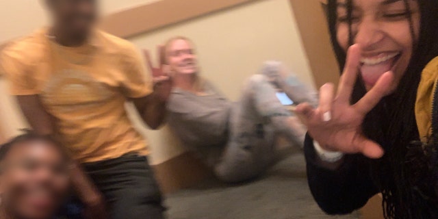 Lydia Dixon photographed at camp with other counselors who are not in the lawsuit.