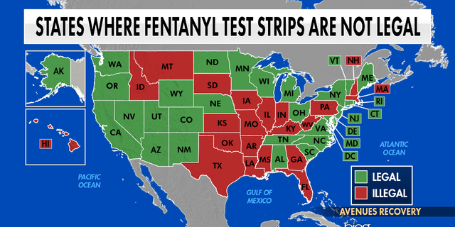 Fentanyl test strips are illegal in 41 states