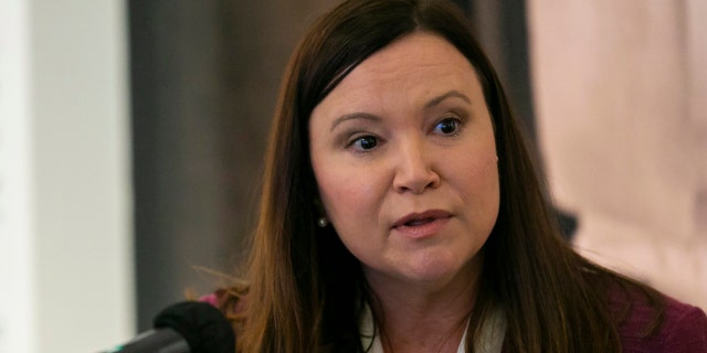 Florida Attorney General Ashley Moody speaks during a roundtable discussion at the American Museum of the Cuban Diaspora in Miami&amp;apos;s Coral Way neighborhood on Monday, Feb. 7, 2022. 