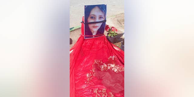 The grave of Mahsa Amini in her hometown of Saqqez, Iran.