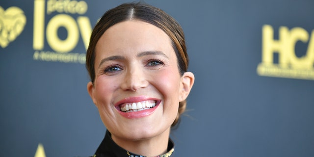 Mandy Moore attends the red carpet of the 2nd Annual HCA TV Awards — Broadcast and Cable at The Beverly Hilton Aug. 13, 2022, in Beverly Hills, Calif.  