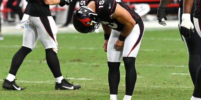 Cardinals' Matt Amendola misses the tying goal against the Philadelphia Eagles on October 9, 2022 in Glendale, Arizona.