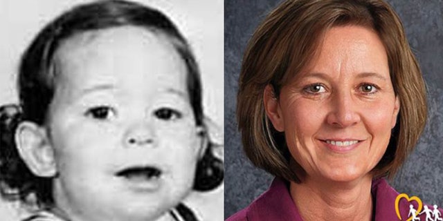 Photo shows Melissa Highsmith as a baby, and a colorized image of what Melissa Highsmith possibly looks like now