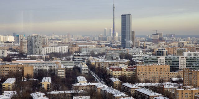 Russian lawmakers approved a new bill that would restrict LGBTQ rights if passed, opponents argue. Pictured are residential apartment buildings and the Ostankino television tower in Moscow, Russia. 