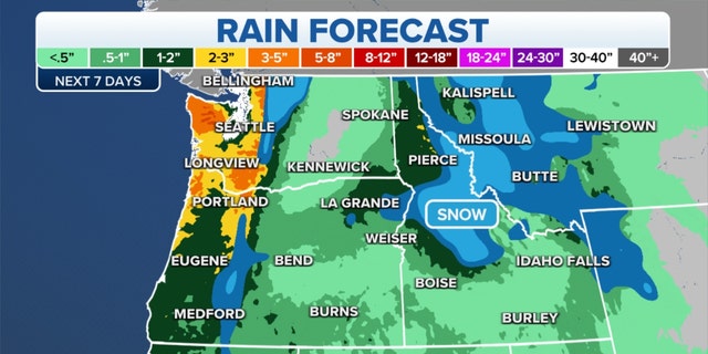 The Northwest rain forecast