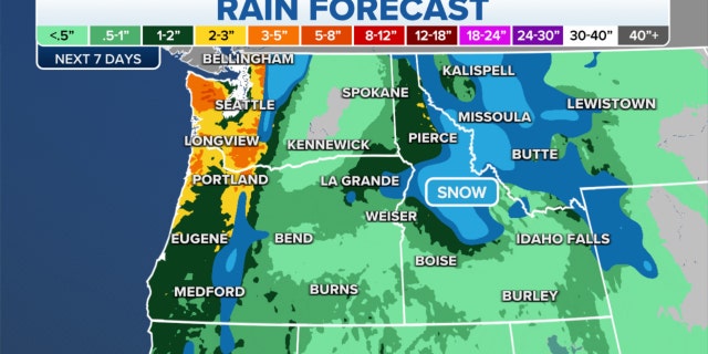 The Northwest rain forecast