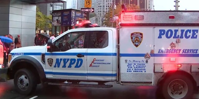 The NYPD responds at Columbus Circle.