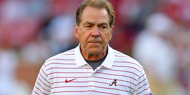 Head coach Nick Saban of the Alabama Crimson Tide looks on prior to the game against the Vanderbilt Commodores at Bryant-Denny Stadium on September 24, 2022 in Tuscaloosa, Alabama.