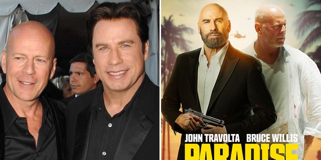 John Travolta and Bruce Willis reunited for the upcoming film "Paradise City."