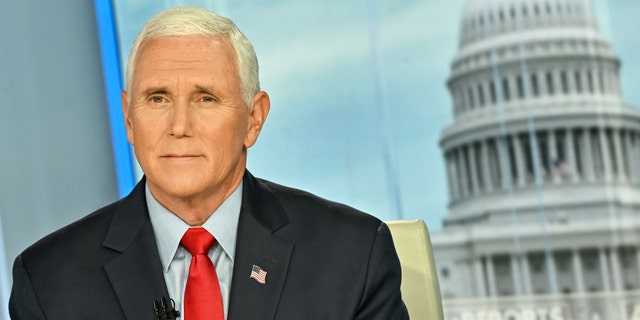 Former Vice President Mike Pence visits "America Reports" at FOX News 
