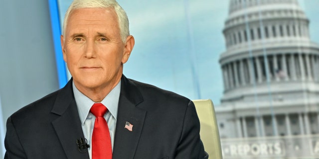 Former Vice President Mike Pence visits "America Reports" at FOX News 