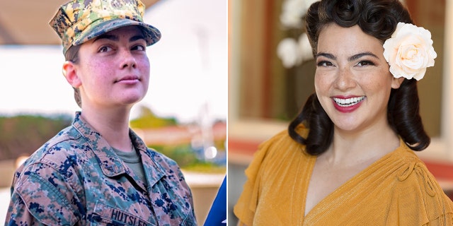 USMC vet Annika Hutsler transforms into a pinup model after leg