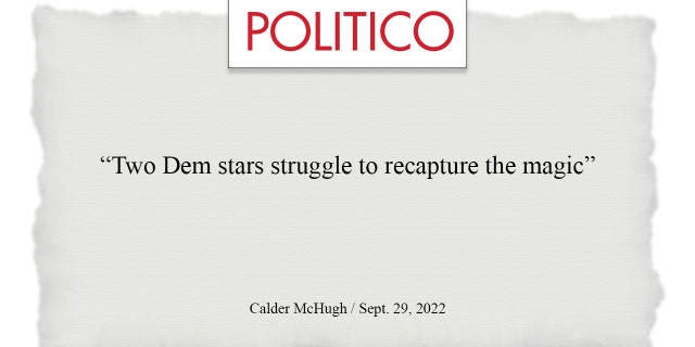 Politico headline on Stacey Abrams and Beto O'Rourke.