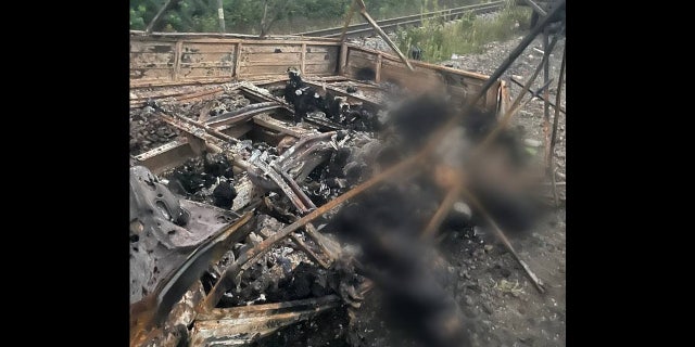 Fotografia vznikla 1. októbra pri útoku na sedem civilných áut v Charkovskej oblasti z 25. septembra, pri ktorom zahynulo 24 ľudí vrátane 13 detí a tehotnej ženy.