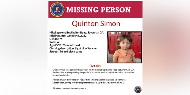 Quinton Simon was last seen on Oct. 5, 2022.