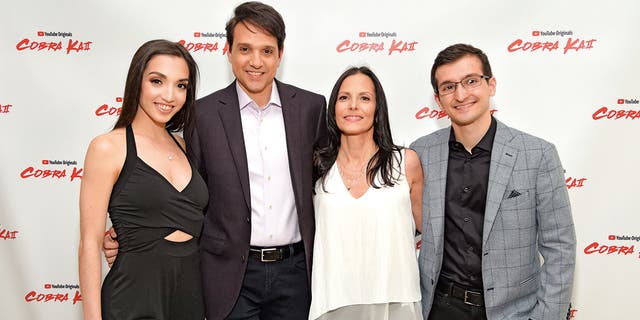 Ralph Macchio and his family attend the ‘Cobra Kai’ premiere at The Paley Center for Media on April 22, 2019, in Beverly Hills, California.