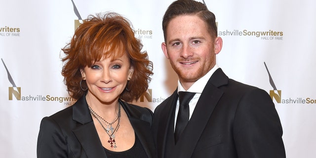 Country artist Reba McEntire and son Shelby Blackstock attend the 2018 Nashville Songwriters Hall Of Fame Gala at Music City Center Oct. 28, 2018, in Nashville.