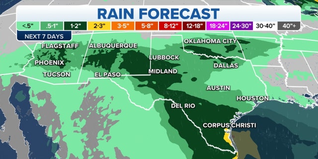 Wet weather is moving into the Southwest