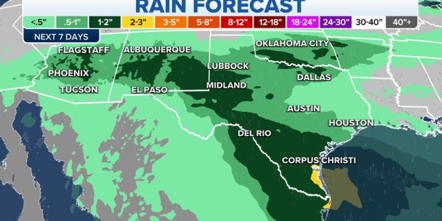 Wet weather is moving into the Southwest