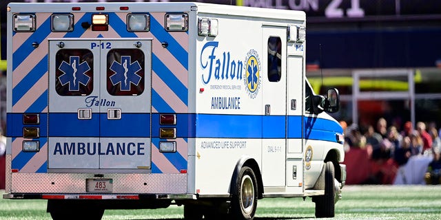 Lions cornerback Saivion Smith was taken off the field in an ambulance during the game against the New England Patriots at Gillette Stadium on Oct. 9, 2022, in Foxborough, Massachusetts.