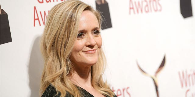 Samantha Bee poses backstage the 72nd Writers Guild Awards at Edison Ballroom on February 01, 2020 in New York City. (Photo by Roy Rochlin/Getty Images for Writers Guild of America, East)