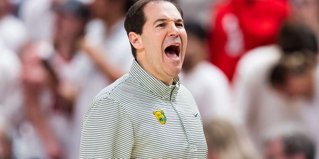 Baylor head coach Scott Drew reacts during the game against Texas Tech at United Supermarkets Arena on Feb. 16, 2022, in Lubbock, Texas.