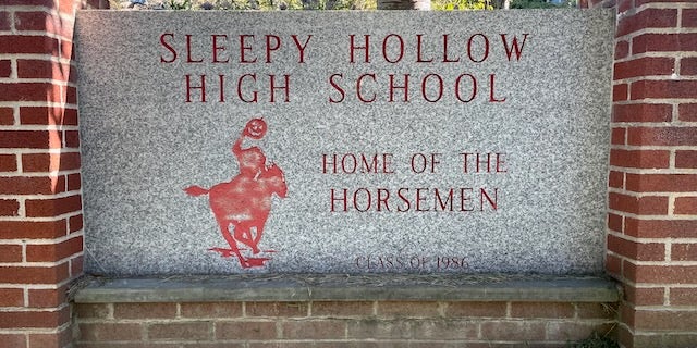 The Sleepy Hollow High School sports teams are known as the Horsemen, thanks to Washington Irving.