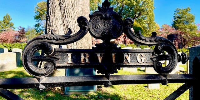 Washington Irving is buried in the same Dutch church graveyard he immortalized in "The Legend of Sleepy Hollow."