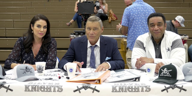 Nadia Bjorlin, Steven Bauer, Harry Lennix in "Nothing Is Impossible."
