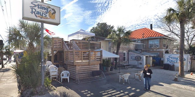 Sting Ray's on Tybee Island outside Savannah, Georgia, where missing toddler Quinton Simon's mother and grandmother were spotted downing tequila shots and flirting with staff Tuesday. 