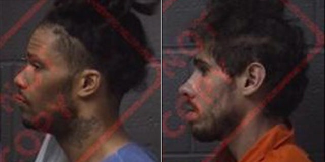 Split image shows mugshot photos for Roy Johnson Jr. and Devin Taylor, the men accused in the Oct. 2, 2022 shooting in Poughkeepsie, N.Y.
