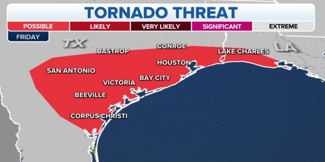 The threat of tornadoes in Texas