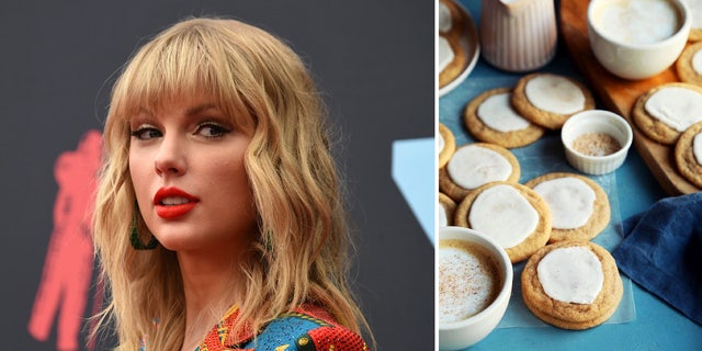 Taylor Swift, 32, shared a chai sugar cookie recipe with fans in 2014. The dessert has gone viral again in 2022 following the release of Swift's 10 studio album, "Midnights." Baker and blogger Joy Wilson recreated Swift's recipe on JoyTheBaker.com. Wilson's recipe is seen in this image next to Swift.