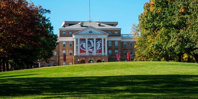 Bascom Hall on Bascom Hill, University of Wisconsin, Madison. 