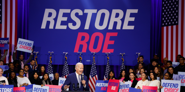 President Joe Biden fumbled over his words and confused Supreme Court cases during a rally in Washington, D.C., on Tuesday, Oct. 18, 2022.