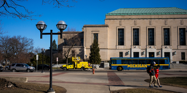 The Horace H. Rackham School of Graduate Studies Building is viewed on the central campus March 24, 2015 at the University of Michigan in Ann Arbor, Michigan.