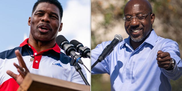 Georgia GOP Senate candidate Herschel Walker and Democratic Sen. Raphael Warnock.