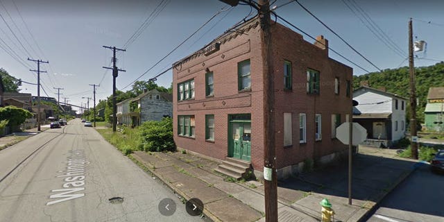 Abandoned building on Washington Avenue in Braddock, Pennsylvania