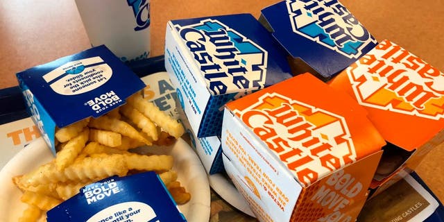 White Castle burgers and fries. The sliders are available in the frozen-food aisle of supermarkets in all 50 states.