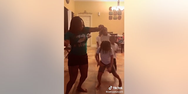 "Me and my Crew," Dunacan wrote in the caption of a 2020 TikTok video showing herself and her children dancing to the "Tootsie Slide" reads.