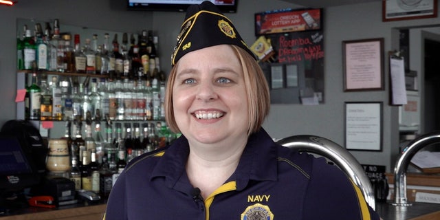 Allyson Kropf is the commander of American Legion Post 158 in Tigard, Oregon.