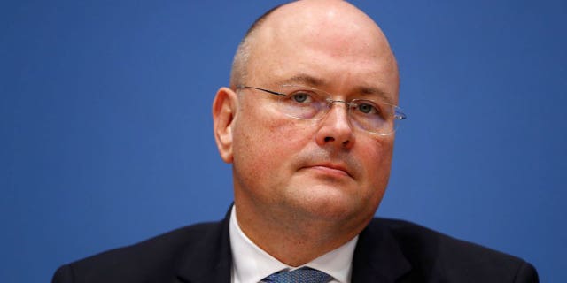 Arne Schoenbohm, president of Germany's national cyber defense body BSI attends a news conference in Berlin, Germany, Jan. 8, 2019.