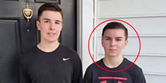 Raleigh shooter Austin Thompson (circled) and his brother James.  The rampage left five dead and two others injured.